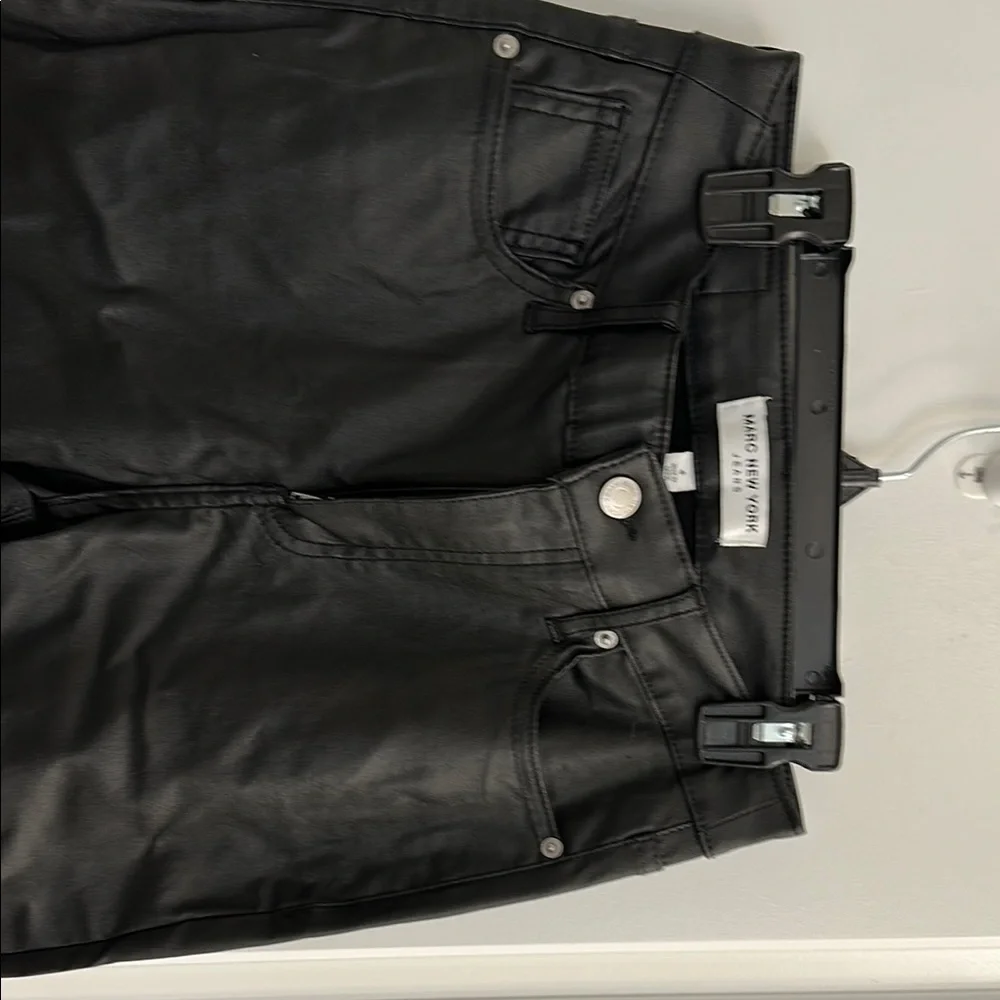 Marc New York Black faux leather High-Waisted Pants